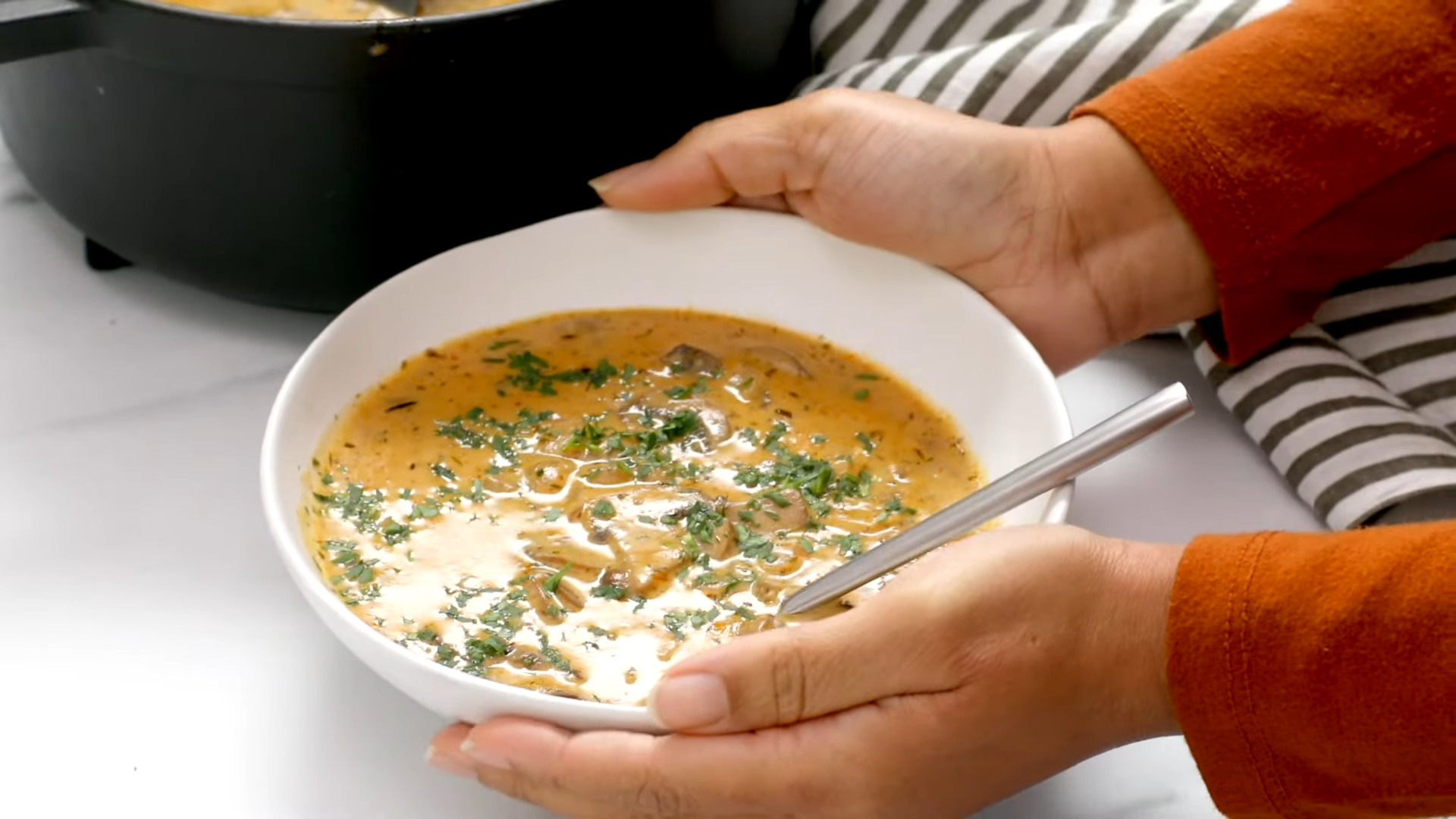 Hungarian Mushroom Soup with Dill