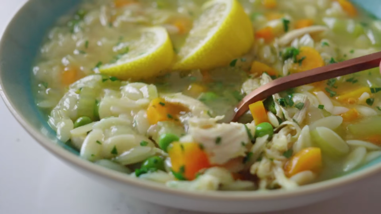 Lemon Chicken Orzo Soup